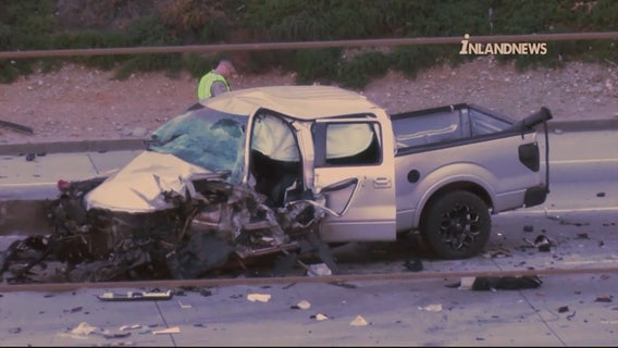 1 person killed, 4 others injured in wrong-way crash on 210 Fwy in Claremont