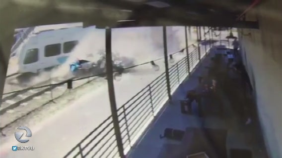 Surveillance video captures deadly VTA light rail crash