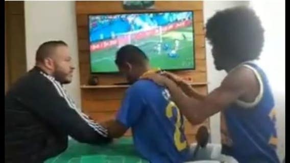 Watch how these friends help deaf-blind Brazil fan experience World Cup goal