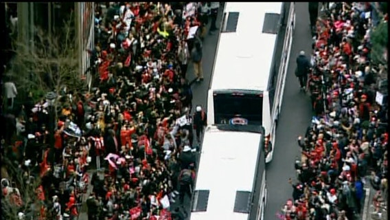Fans give super send-off to Atlanta Falcons