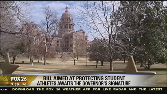 A bill aimed at protecting Texas high school athletes is awaiting governor's signature