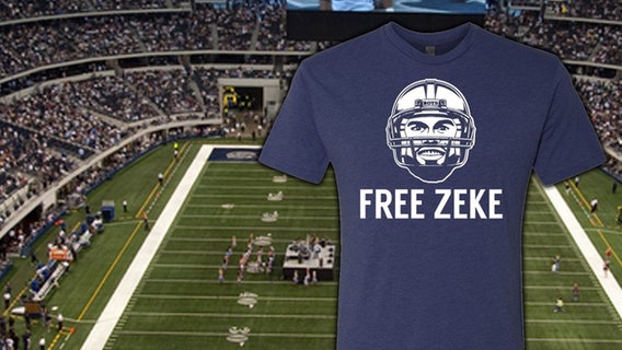 Dallas store selling "Free Zeke" t-shirts in wake of six-game suspension