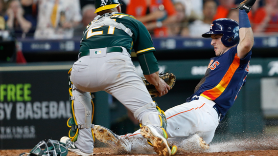Cole strikes out 12, Astros capitalize on errors to beat A's