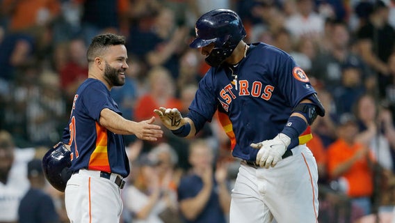 Houston Astros win 6-2, sweep the Los Angeles Angels