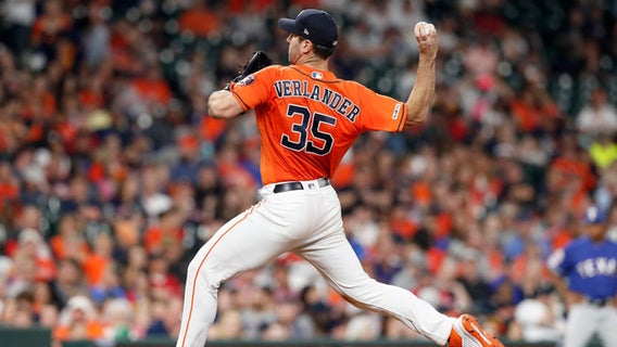 Verlander allows 1 hit in 7 innings, Astros beat Rangers 3-0
