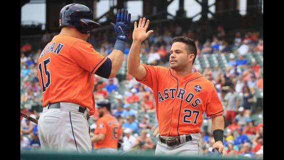 Verlander, Altuve lead Astros in sweep of Rangers 12-2