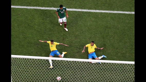 Neymar leads Brazil into World Cup quarterfinals