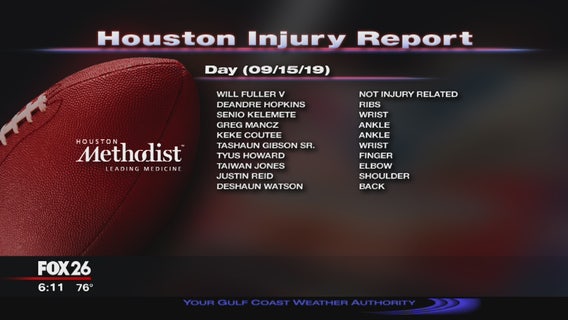 Houston injury report