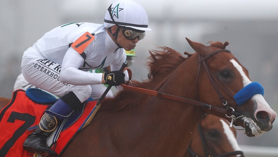 Justify takes win at Preakness, has eyes on Triple Crown run at Belmont