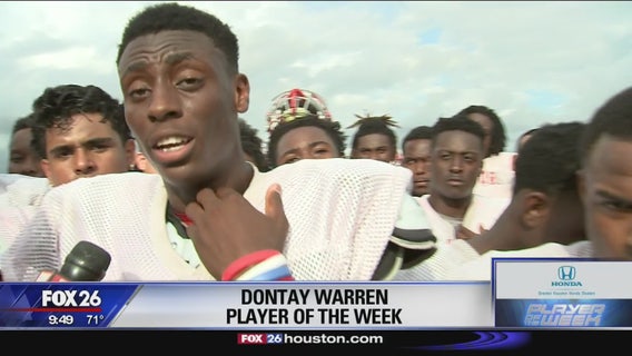 Greater Houston Honda Dealers Player of the Week - Dontay Warren