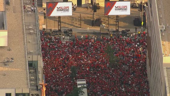 Sea of red swarms DC as Washington Capitals look to win Stanley Cup