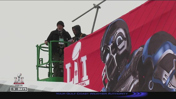 Super Bowl LI downtown Houston preparations almost complete