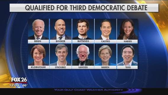 Third Democratic debate tonight at Texas Southern University