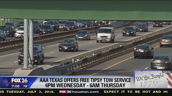 AAA Texas offering free Tipsy Tow service