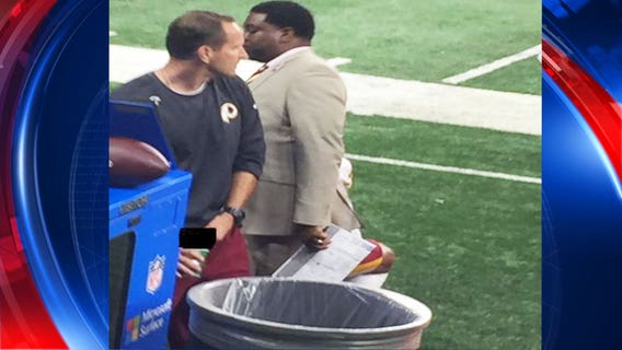 Detroit woman's photo of Redskins coach urinating during Lions game goes viral