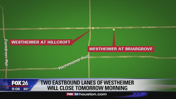 Wastewater line repairs on Westheimer Road