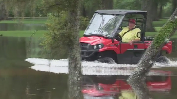 Flooding traps Brazoria County residents in their homes