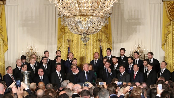 Stanley Cup champion Pittsburgh Penguins visit President Trump at White House