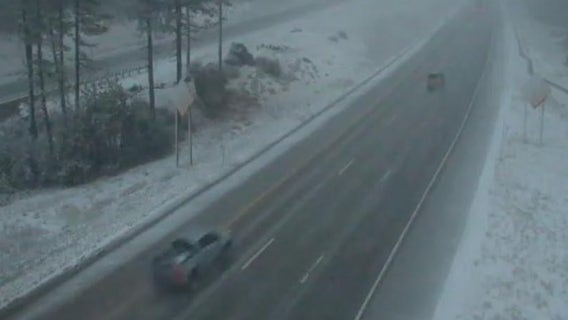 It's still summer but snow is already falling along the California-Nevada line