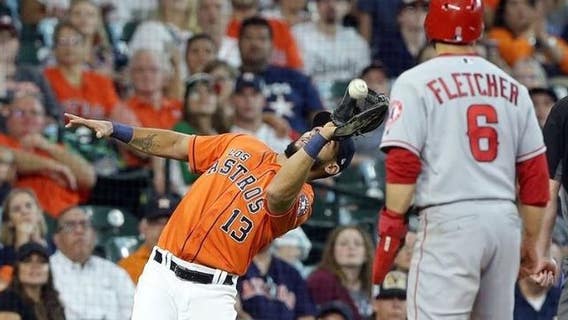 Astros' Springer hit 3 HRs in 1st 4 innings vs Angels