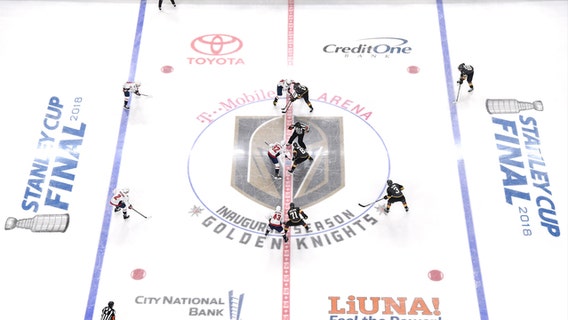 Ice melting to slush in Las Vegas heat during Stanley Cup Final