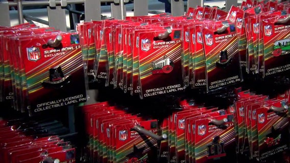 Super Bowl LI pin trading fun