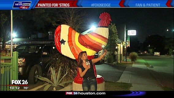 Bayou City Buzz - painted Astros statues