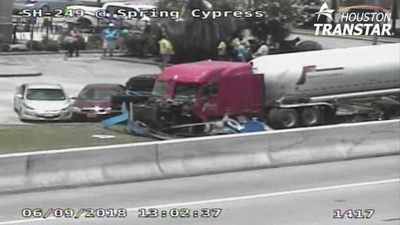 11-vehicle accident in northwest Harris County