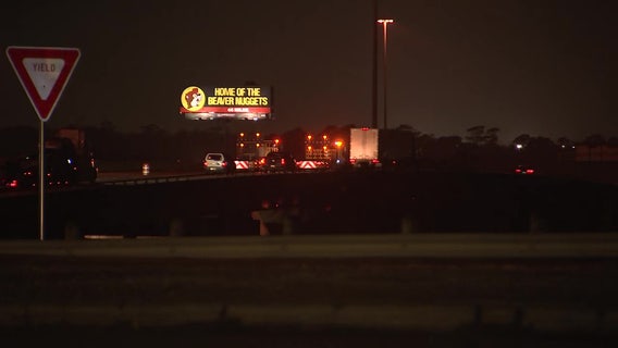 Barge strikes East Freeway bridge, causes miles of traffic backup