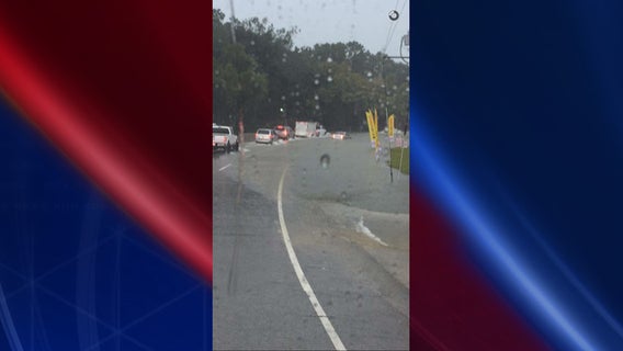 Street flooding reported north of Houston