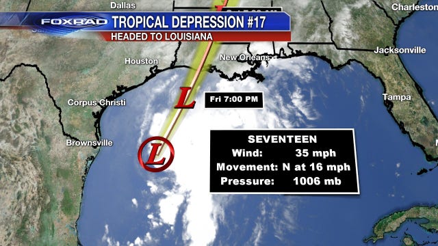 Tropical Depression now Tropical Storm Olga