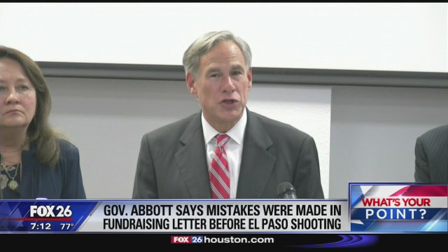 Governor Abbott regrets inflammatory tone of campaign material - What's Your Point?