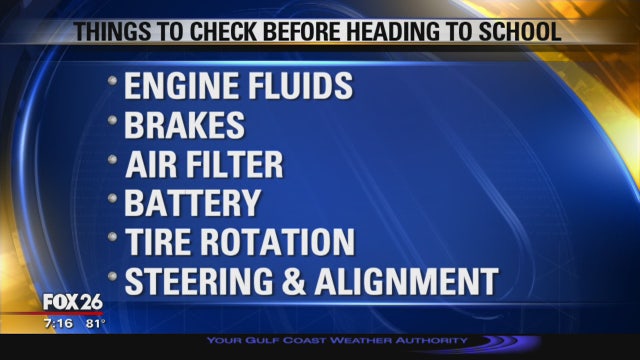 Car care tips for students before heading back to school