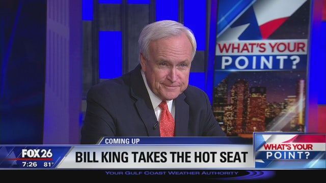 Bill King, candidate for mayor. in the hot seat on Harvey anniversary