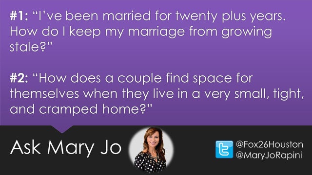 Keeping marriage fresh, finding space as a couple