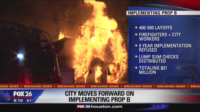 At least 400 firefighters, employees to be laid off to implement Proposition B