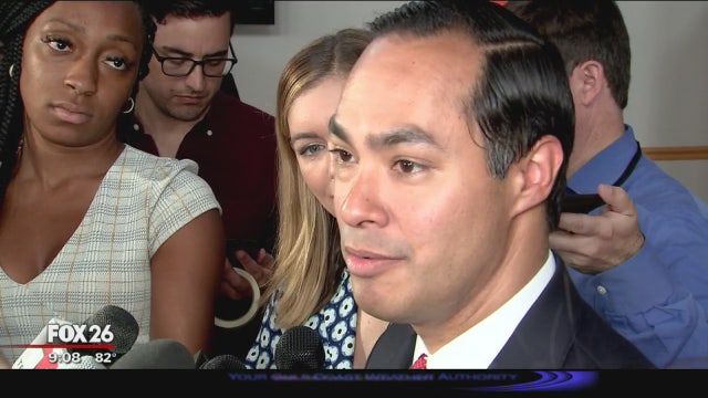 Democratic presidential hopeful Julian Castro comes to Houston