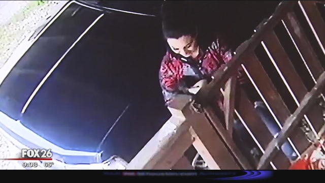 Woman captured on video stealing dog from family's porch