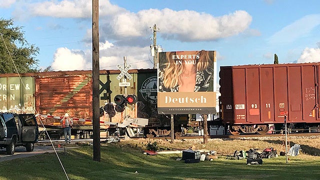 Traffic tied up after train-trailer crash in southwest Houston