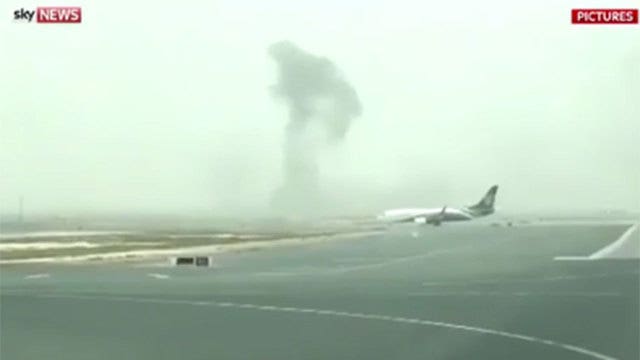 Emirates plane 'crash lands' at Dubai airport