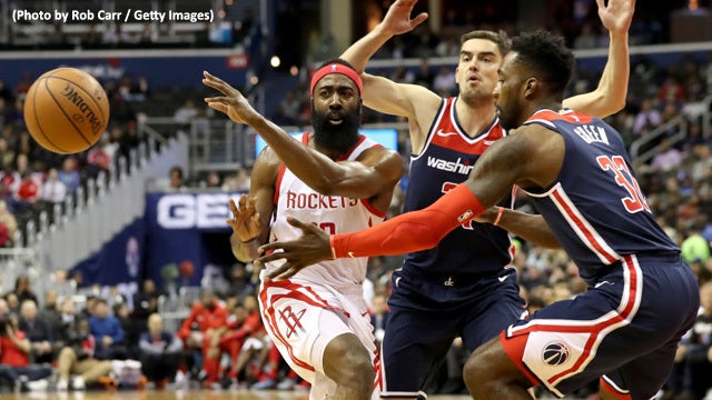 Wizards overcome 54 points from Harden, beat Rockets 135-131 in OT