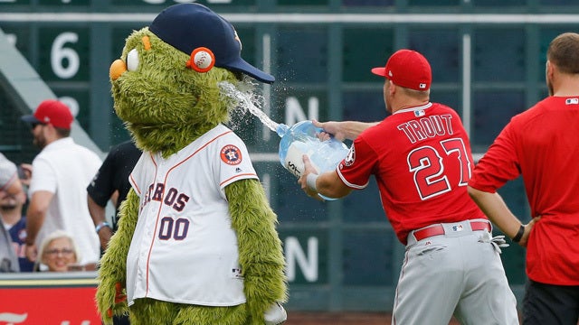 Trout hits 10th home run, Angels beat Astros 8-7