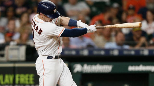 Astros third baseman Alex Bregman taking part in Home Run Derby