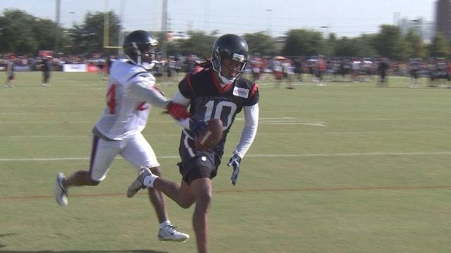 Deandre Hopkins takes part in first training camp practice