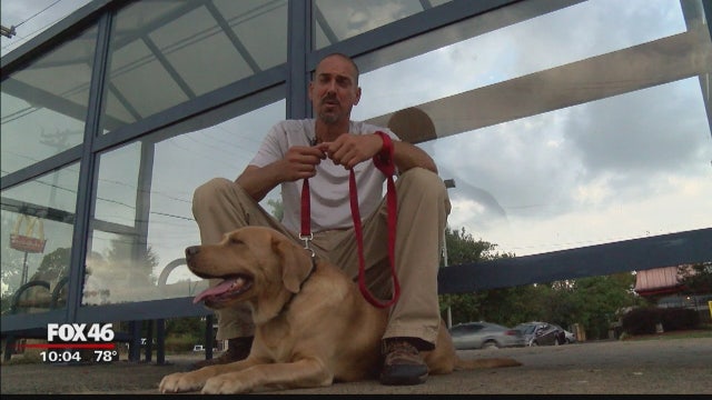 Homeless dog owner forced to choose between pet, shelter, gets help