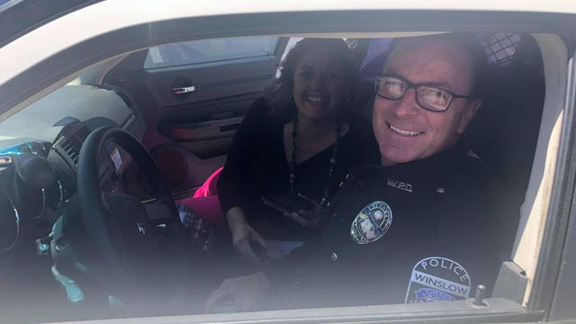 Winslow police sergeant ends 26 years of service with emotional final call