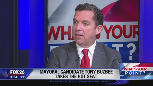 Mayoral candidate Tony Buzbee in the hot seat - What's Your Point