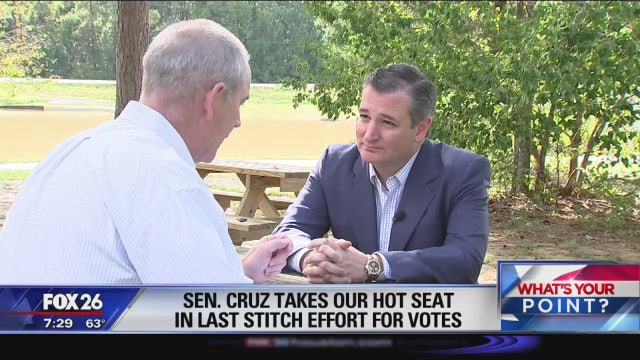 Ted Cruz in the hot seat on the campaign trail - What's Your Point