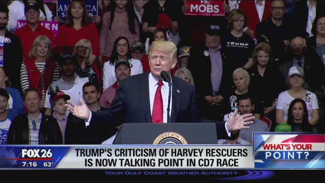 In Houston Trump derides the helping heroes in "little boats" - What's Your Point?
