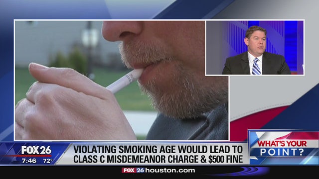 Texas lawmakers vote to raise smoking age to 21 - What's Your Point?